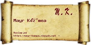 Mayr Kámea névjegykártya